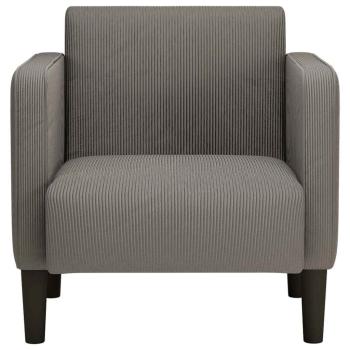 Sessel mit Armlehnen Hellgrau 54 cm Cordstoff