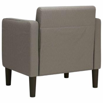 Sessel mit Armlehnen Hellgrau 54 cm Cordstoff