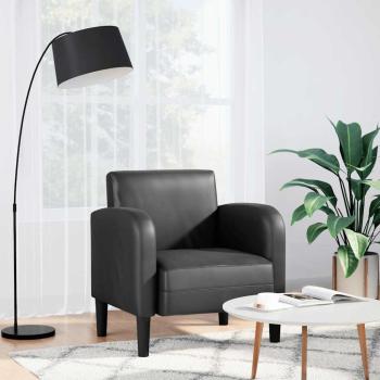 ARDEBO.de - Sessel mit Armlehnen Schwarz 54 cm Kunstleder