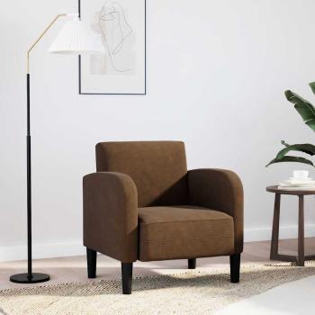 ARDEBO.de - Sessel mit Armlehnen Braun 54 cm Kunstleder