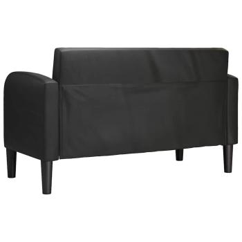 Zweisitzer-Sofa Schwarz 110 cm Kunstleder