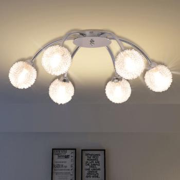 ARDEBO.de - Deckenleuchte mit 6 LED-Glühlampen G9 240 W