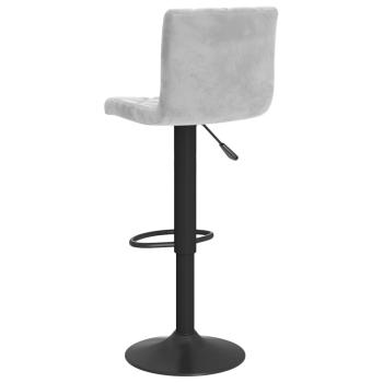Barhocker 2 Stk. Hellgrau Samt