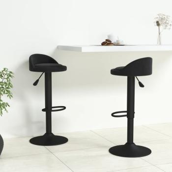 ARDEBO.de - Barhocker 2 Stk. Schwarz Samt