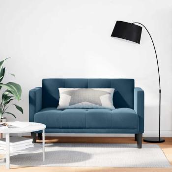 ARDEBO.de - Zweisitzer-Sofa Blau 111 cm Samt