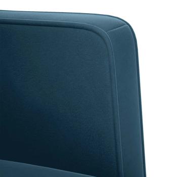 Zweisitzer-Sofa Blau 111 cm Samt