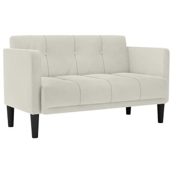 Zweisitzer-Sofa Creme 111 cm Samt