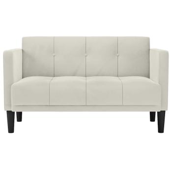 Zweisitzer-Sofa Creme 111 cm Samt
