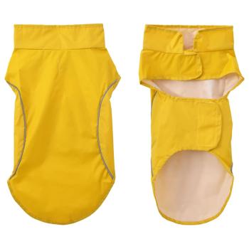 Hunde Regenmantel mit Reflexstreifen Polyester Gelb S