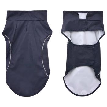 Hunde Regenmantel mit Reflexstreifen Polyester Marineblau XXS