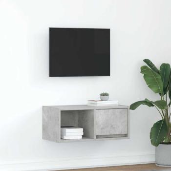 ARDEBO.de - TV-Schrank Betongrau 60x31x25,5 cm Holzwerkstoff