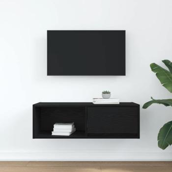 TV-Schrank Schwarz Eichen-Optik 80x31x25,5 cm Holzwerkstoff