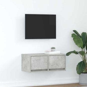 ARDEBO.de - TV-Schrank Betongrau 60x31x25,5 cm Holzwerkstoff