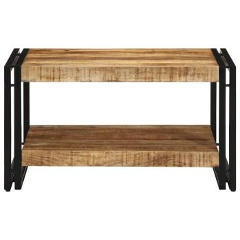 Couchtisch 70x50x38 cm Raues Massivholz Mango