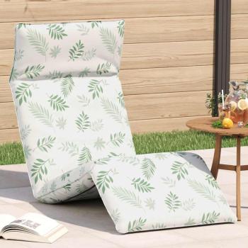 ARDEBO.de - Sonnenliege Klappbar Blattmuster 175x54x8,5 cm Oxford-Gewebe