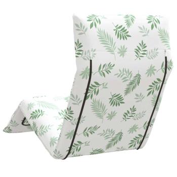 Sonnenliege Klappbar Blattmuster 175x54x8,5 cm Oxford-Gewebe