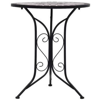 Mosaik-Bistrotisch Grau 60 cm Keramik