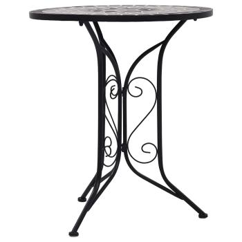 Mosaik-Bistrotisch Grau 60 cm Keramik