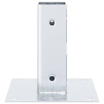 Pfostenträger Quadratisch 12 Stk. Silber 46x46mm Stahl Verzinkt