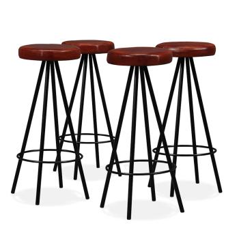 ARDEBO.de - Barhocker 4 Stk. Echtleder