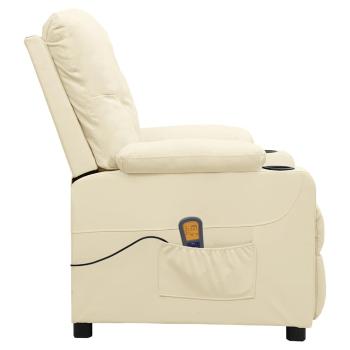 Massagesessel Creme Kunstleder