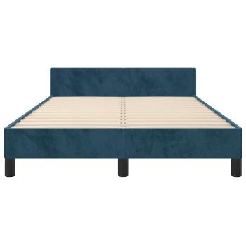 Bettgestell ohne Matratze Dunkelblau 120x190 cm Samt