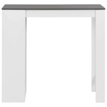 Bartisch mit Regal Wei? 110x50x103 cm