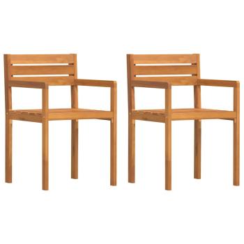 Gartenstühle 2 Stk. 50x53x80 cm Massivholz Akazie