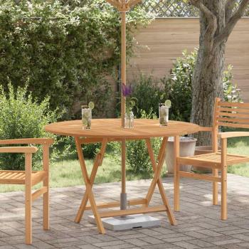 ARDEBO.de - Gartentisch Klappbar Ø 110x75 cm Massivholz Teak