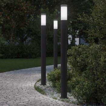 ARDEBO.de - Pollerleuchten 3er 110 cm Edelstahl IP44
