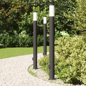 Pollerleuchten mit Auslass 3er 110 cm Edelstahl IP44