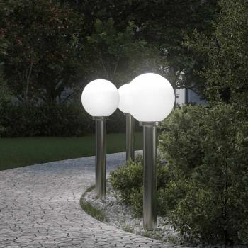 ARDEBO.de - Pollerleuchten 3 Stück 80 cm Edelstahl IP44