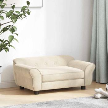 Hundesofa Creme 72x45x30 cm Plüsch