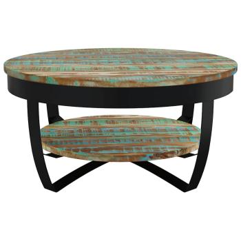 Couchtisch mit Ablage Altholz Massiv 65x32 cm