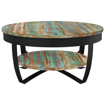 Couchtisch mit Ablage Altholz Massiv 65x32 cm
