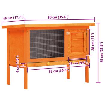 Kaninchenstall Kleintierhaus Hasenstall 1 Ebene Holz