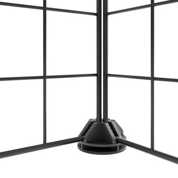 8-tlg. Haustierkäfig Schwarz 70x35x35 cm Stahl