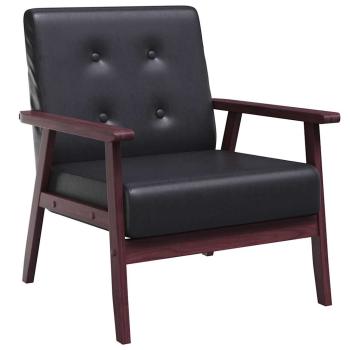 Sessel Schwarz Kunstleder