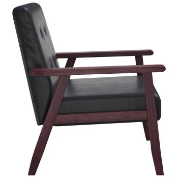 Sessel Schwarz Kunstleder