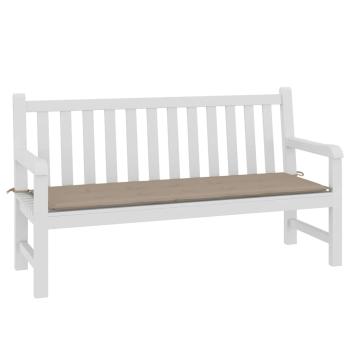 Gartenbank-Auflage Taupe 150x50x3 cm Oxford-Gewebe