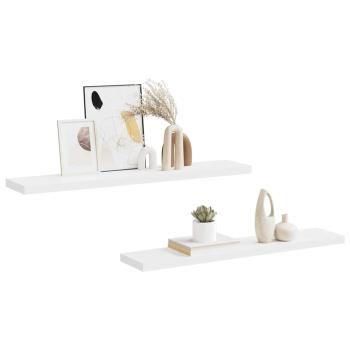 Schweberegale 2 Stk. Weiß 120x23,5x3,8 cm MDF