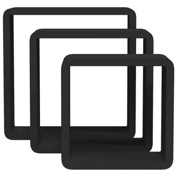 Würfelregale 3 Stk. Schwarz MDF