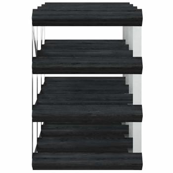 Weinregal für 12 Flaschen Schwarz Massivholz Kiefer
