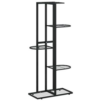 Blumenständer 5-Etagen 43x22x98 cm Schwarz Metall