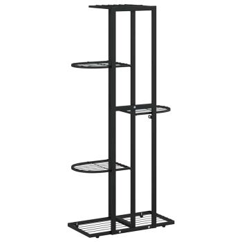Blumenständer 5-Etagen 43x22x98 cm Schwarz Metall