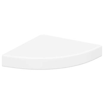 Eck-Schweberegale 2 Stk. Weiß 25x25x3,8 cm MDF