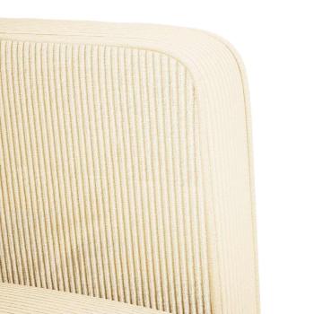 Sessel mit Armlehnen Creme 54 cm Cordstoff