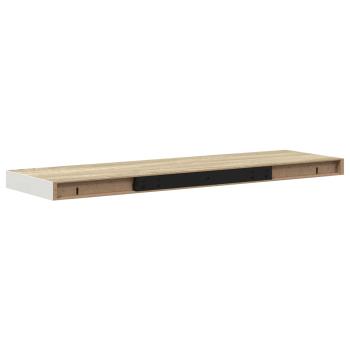 Schweberegale 4 Stk. Eiche und Wei? 90x23,5x3,8 cm MDF