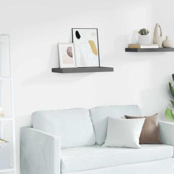 ARDEBO.de - Schweberegal Hochglanz-Grau 60x23,5x3,8 cm MDF