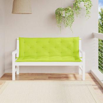 ARDEBO.de - Gartenbank-Auflagen 2 Stk. Knallgrün 150x50x7 cm Oxford-Gewebe